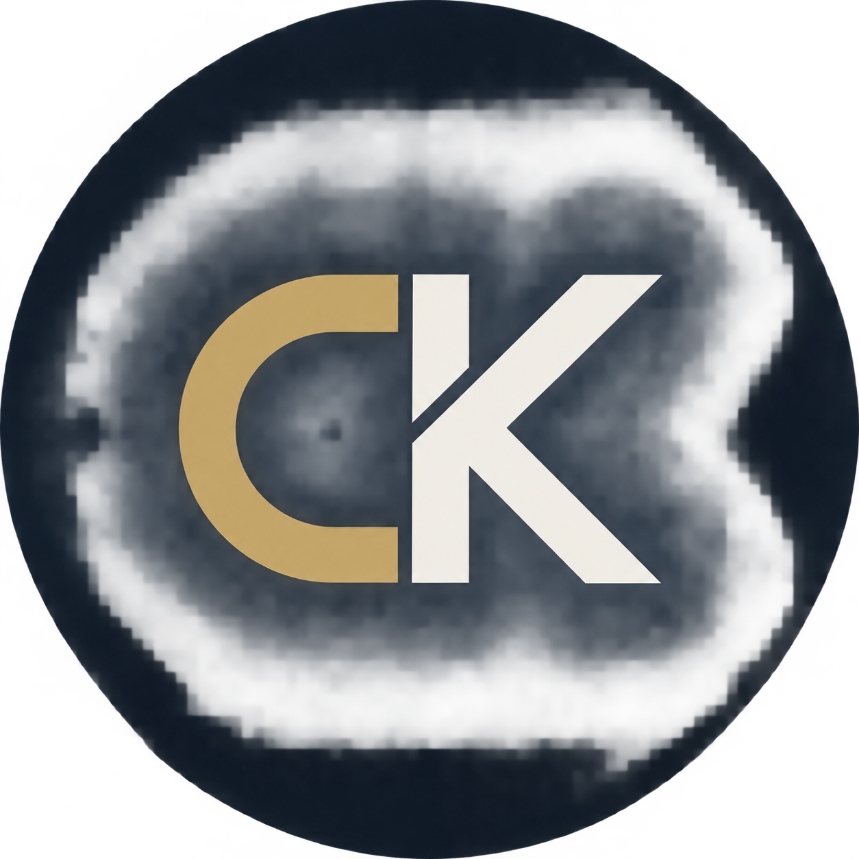 Churchill Knights gold and ivory monogram